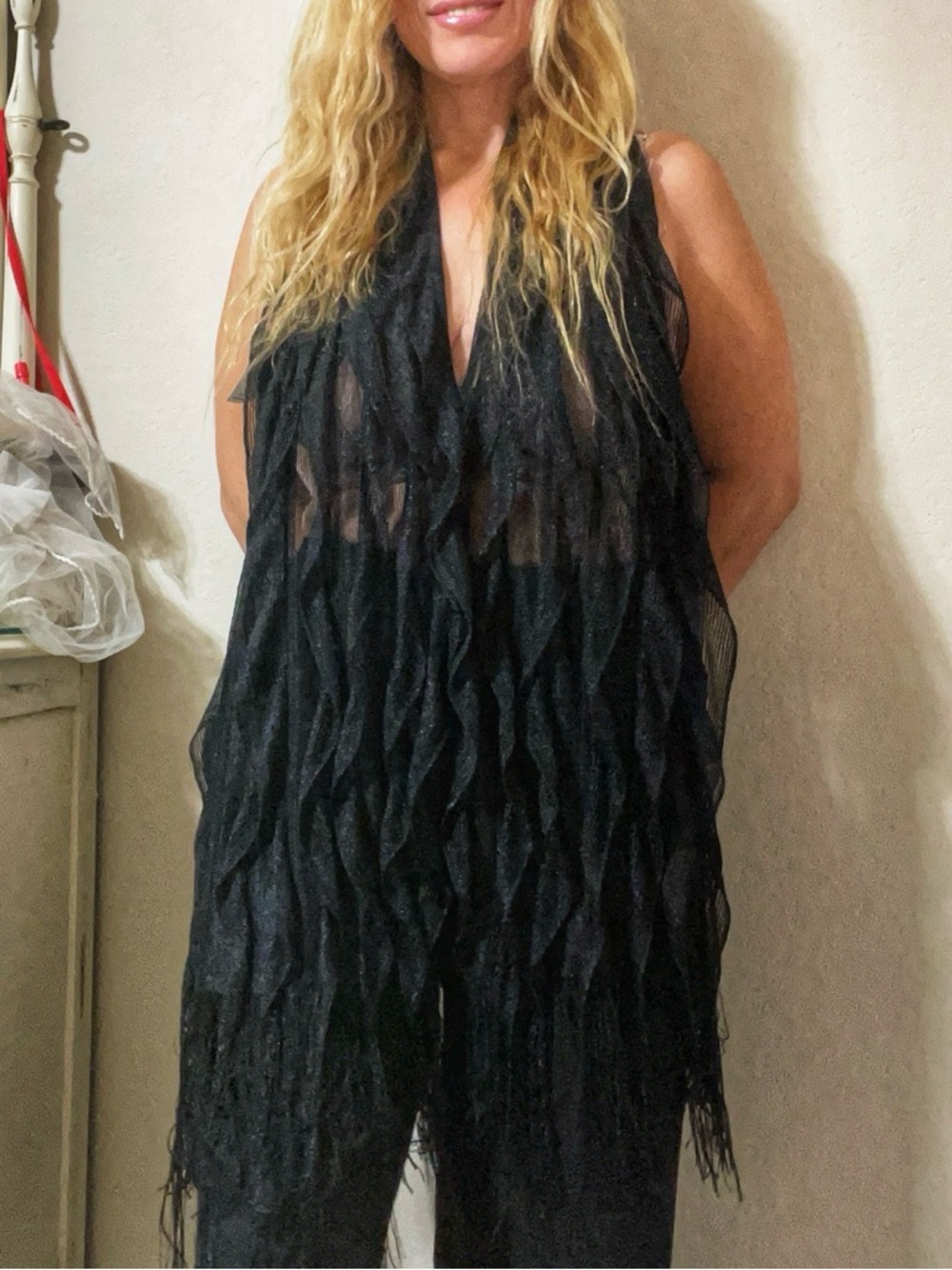 Black Fringe poncho